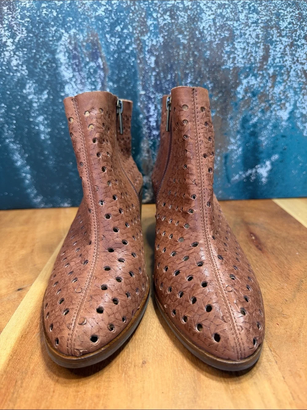 Lucky Brand 2010’s Boho‎ Western Tan Leather Booties 7.5 VGUC